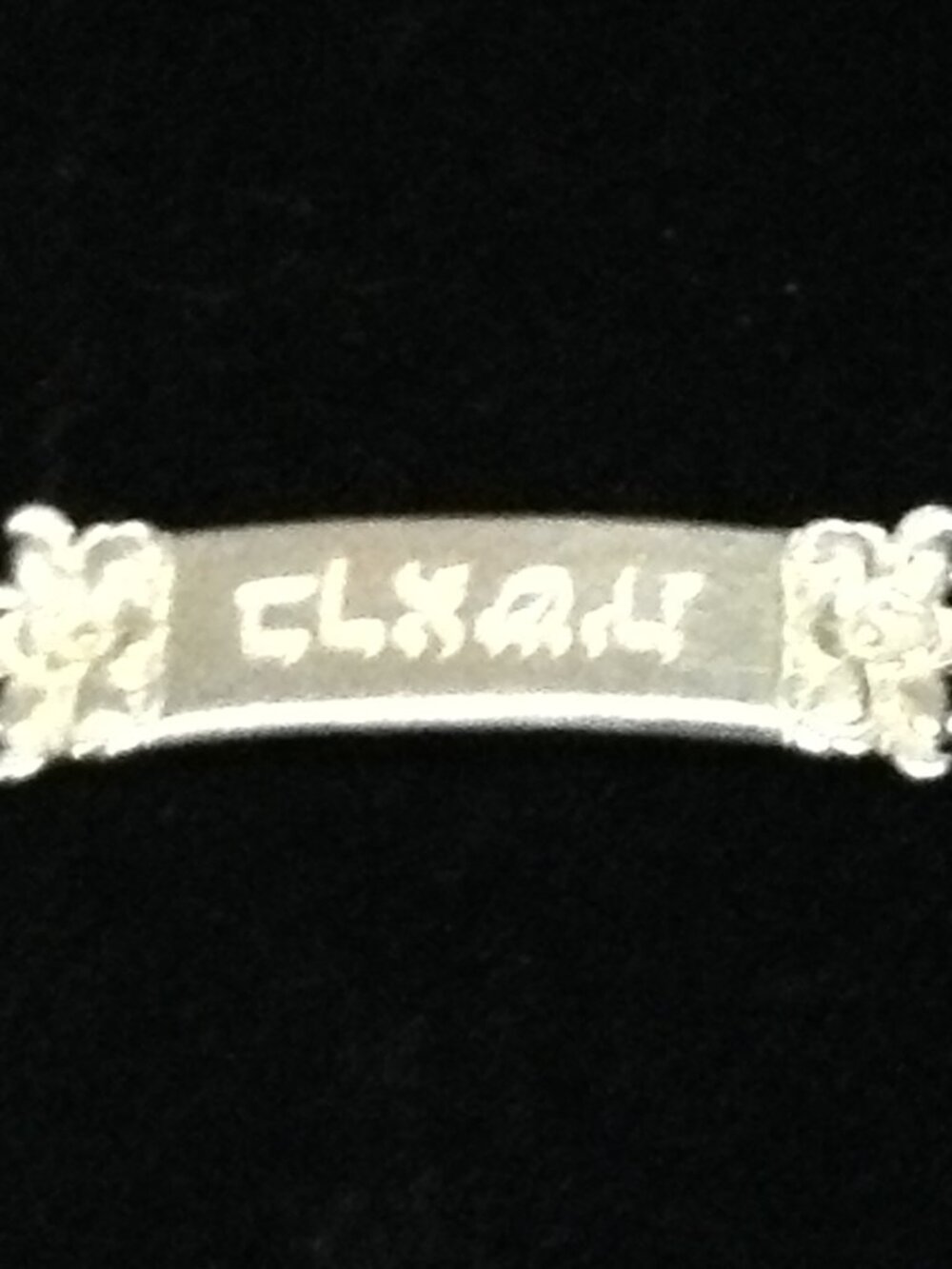 VTG 80's Judaica Sterling Silver Hebrew B'reshit Toggle Closure ID Bracelet